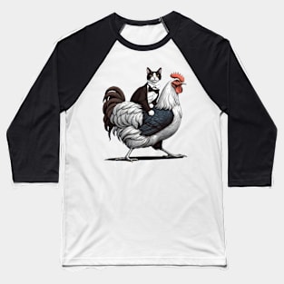 Tuxedo Cat Baseball T-Shirt